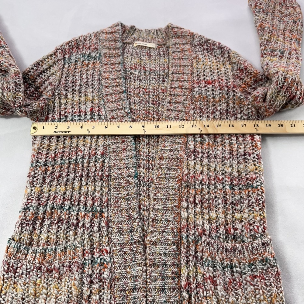 Marine Layer Ontario Cardigan Sweater Women Small Rainbow Marl Chunky Knit - Picture 11 of 14